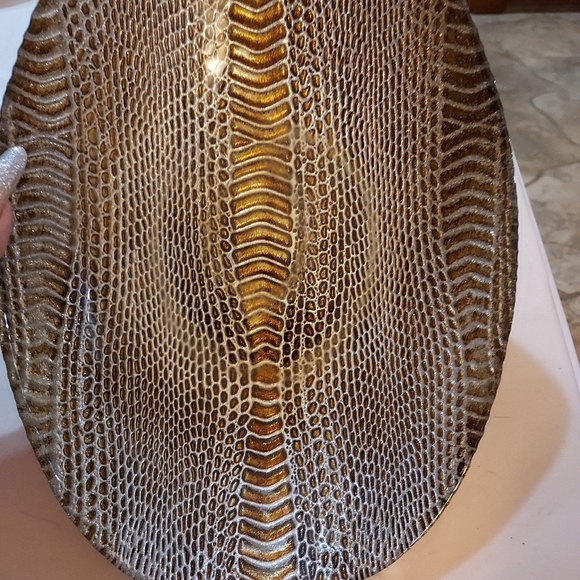 Divination oval snakeskin glass bowl - Picture 2 of 5